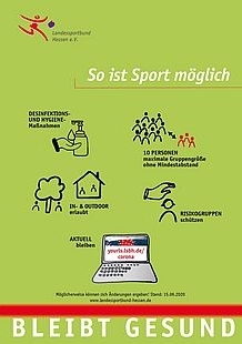 Wiedereinstiegs-Plakat "So ist Sport möglich"